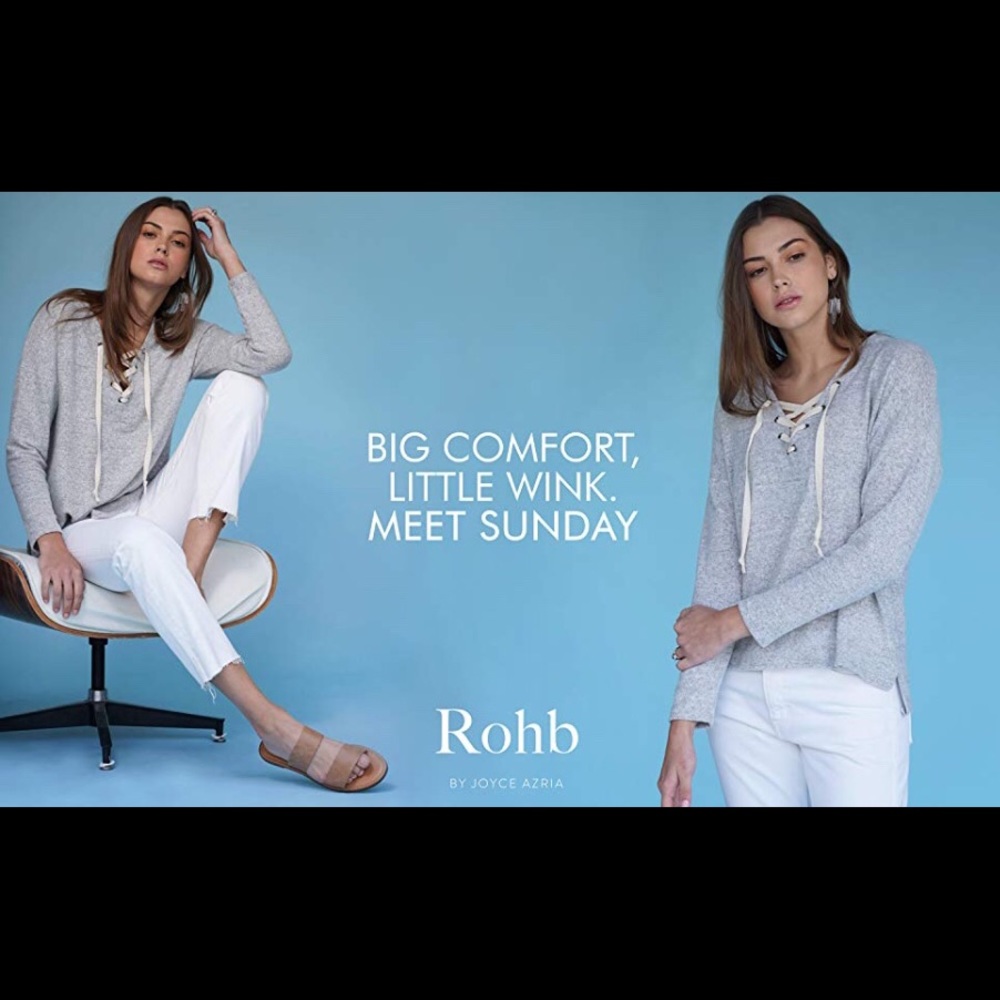 Rohb lace up sweatshirt
